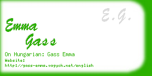 emma gass business card